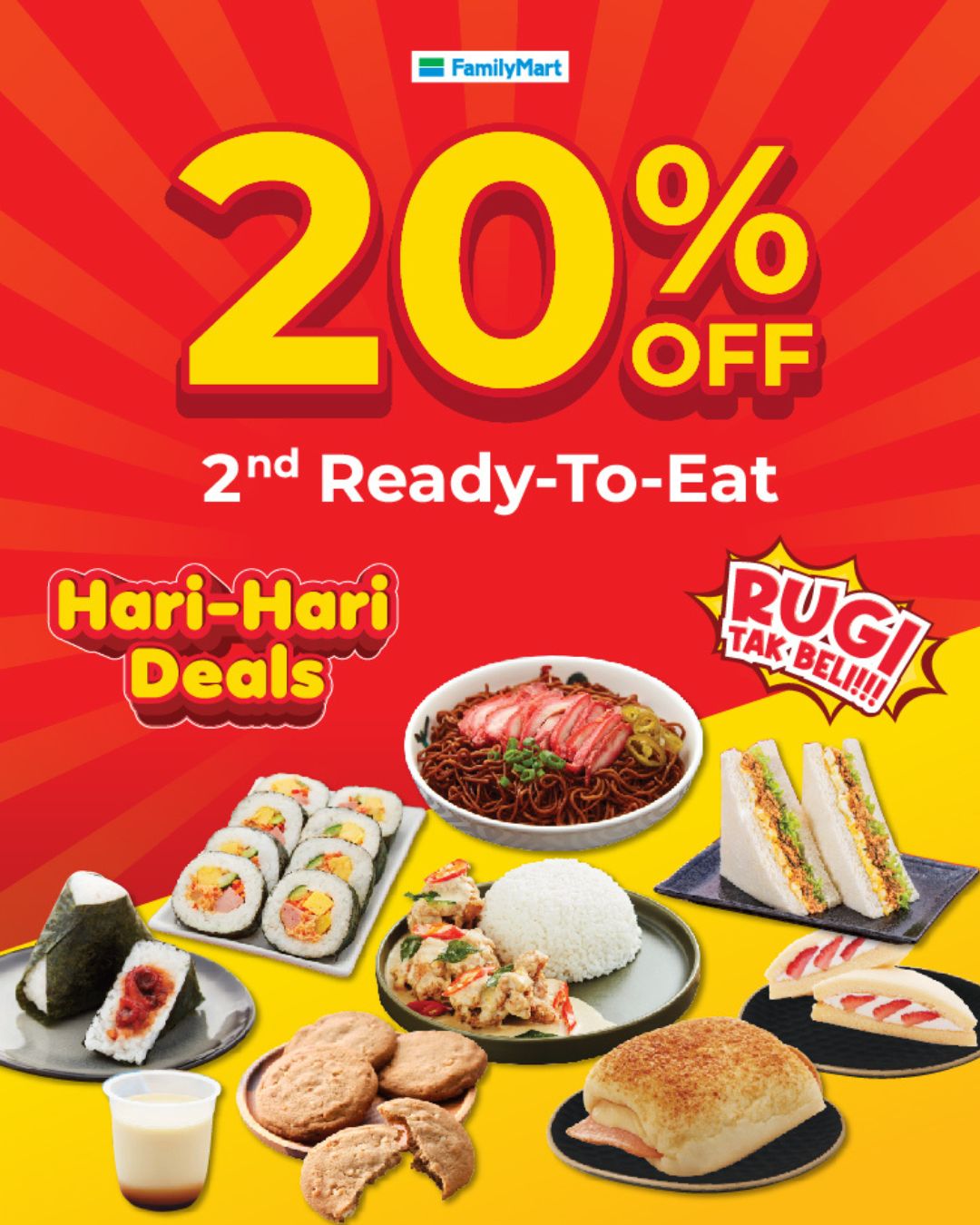Familymart Promotion - 20% OFF 2nd Ready-to-eat